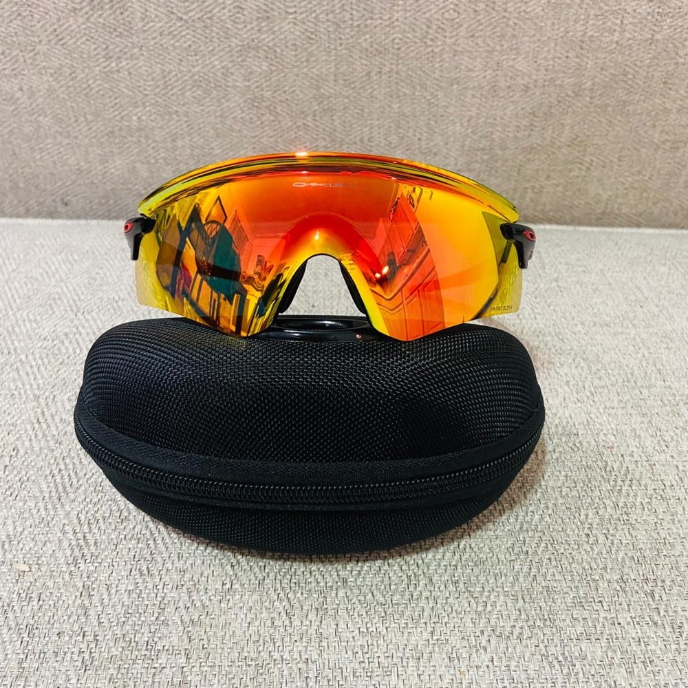 Oakley encoder running racing cycling glasses sunglasses yellow/red prizm - Picture 1 of 6